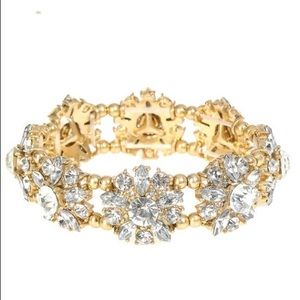 Gold Rhinestone Statement Bracelet NWT